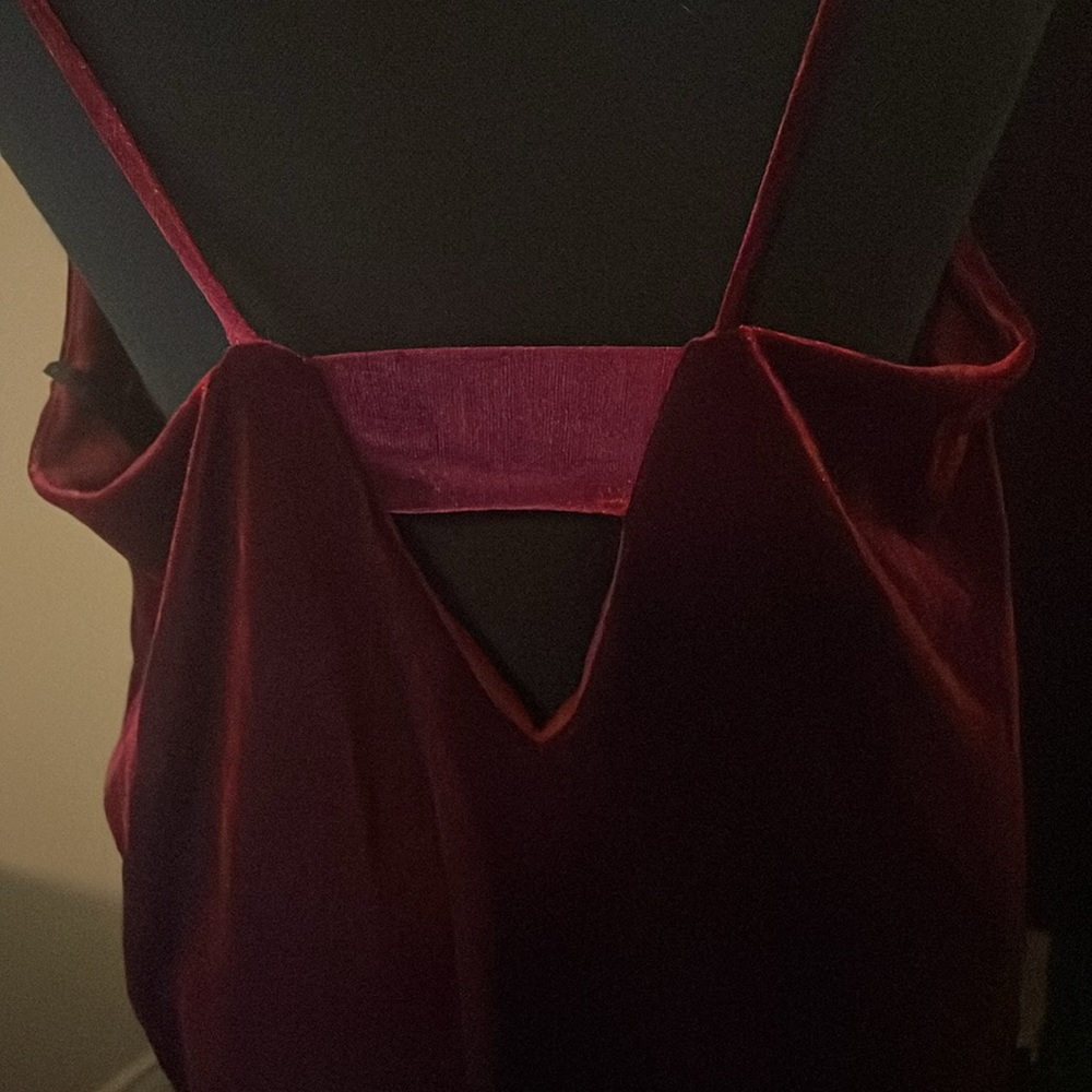 Burgundy Velveteen Mini dress 👗